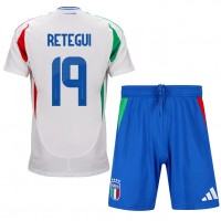 Italy Mateo Retegui #19 Replica Away Minikit Euro 2024 Short Sleeve (+ pants)